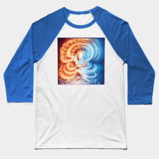 Fire and Ice (cropped, square format) Baseball T-Shirt